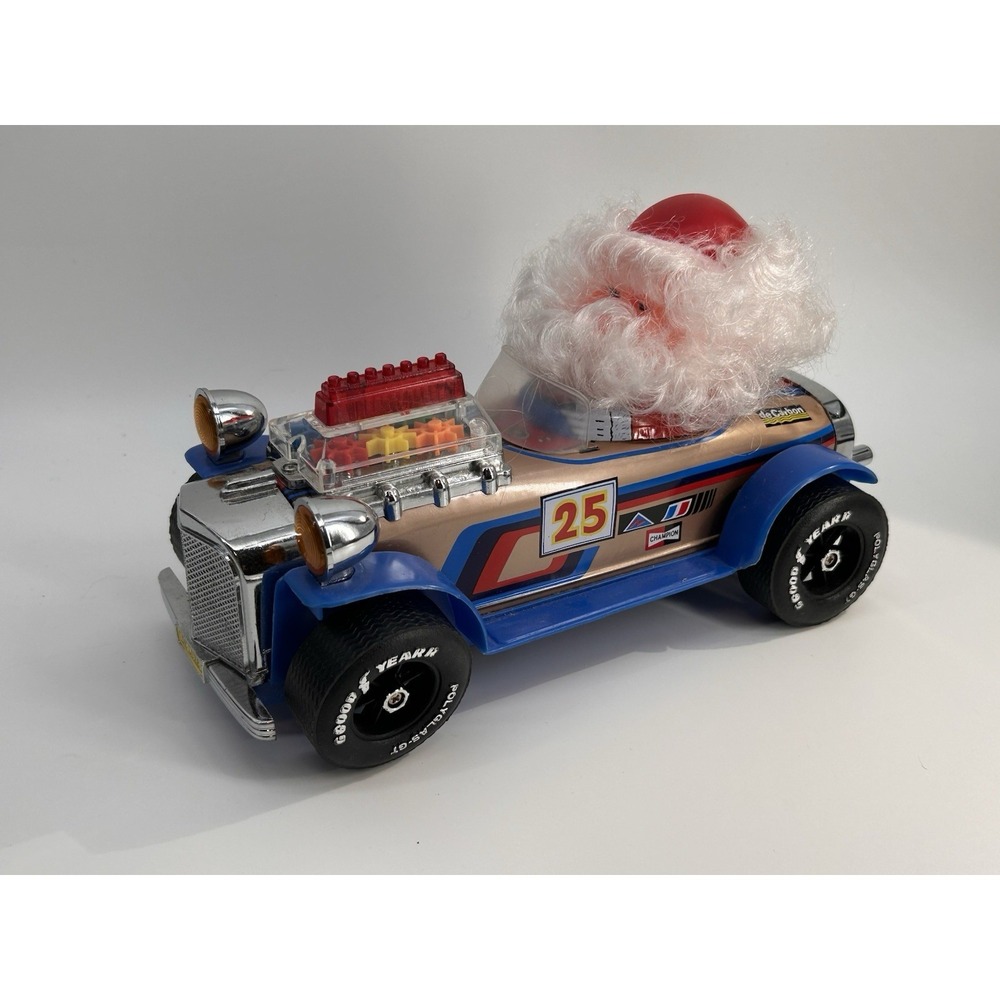 Vintage Cien Go CG-117B Battery Operated Bump'n Go Santa Claus Musical Car